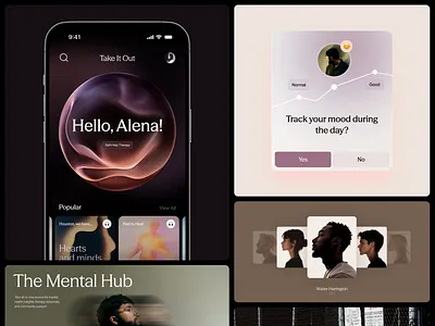 Take It Out Visual Identity ai animation artificial intelligence branding design gradient graphic design icon identity illustration inspiration logo pattern poster psychology social media