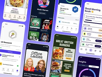 A Few Mobile UI Projects I’ve Been Working On burger app cooking app education app figma finance app food app habit app habit tracking app mobile mobile design music app podcast app product design product designer ui user interface ux