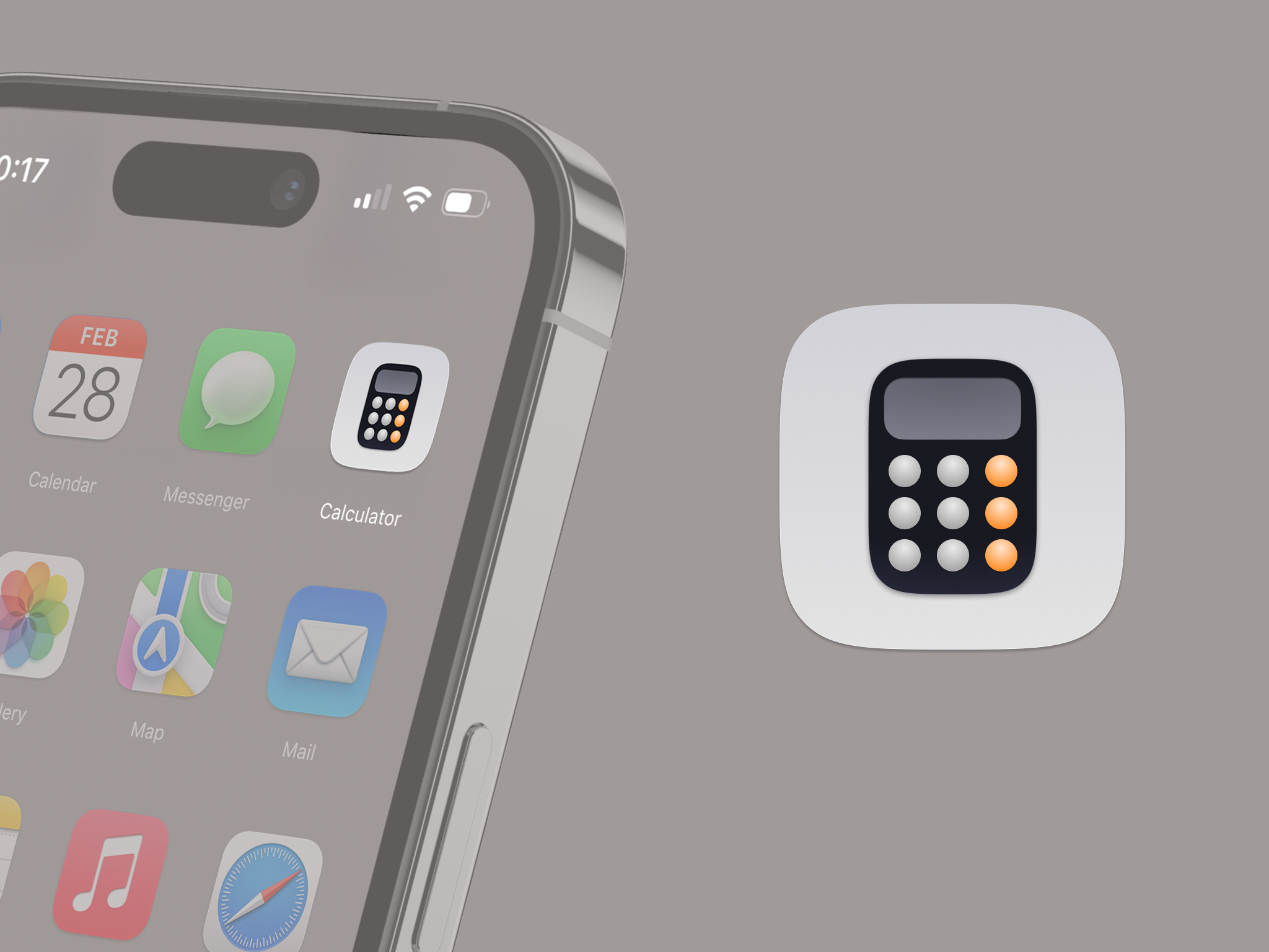 Calculator icon design figma icon illustration interface iphone ui