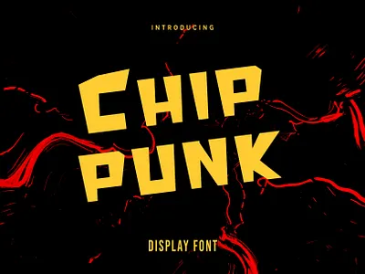 Chippunk - Display Font aggressive app comic design font font awesome font design gaming graphic design illustration logo logotype metallic typography ui