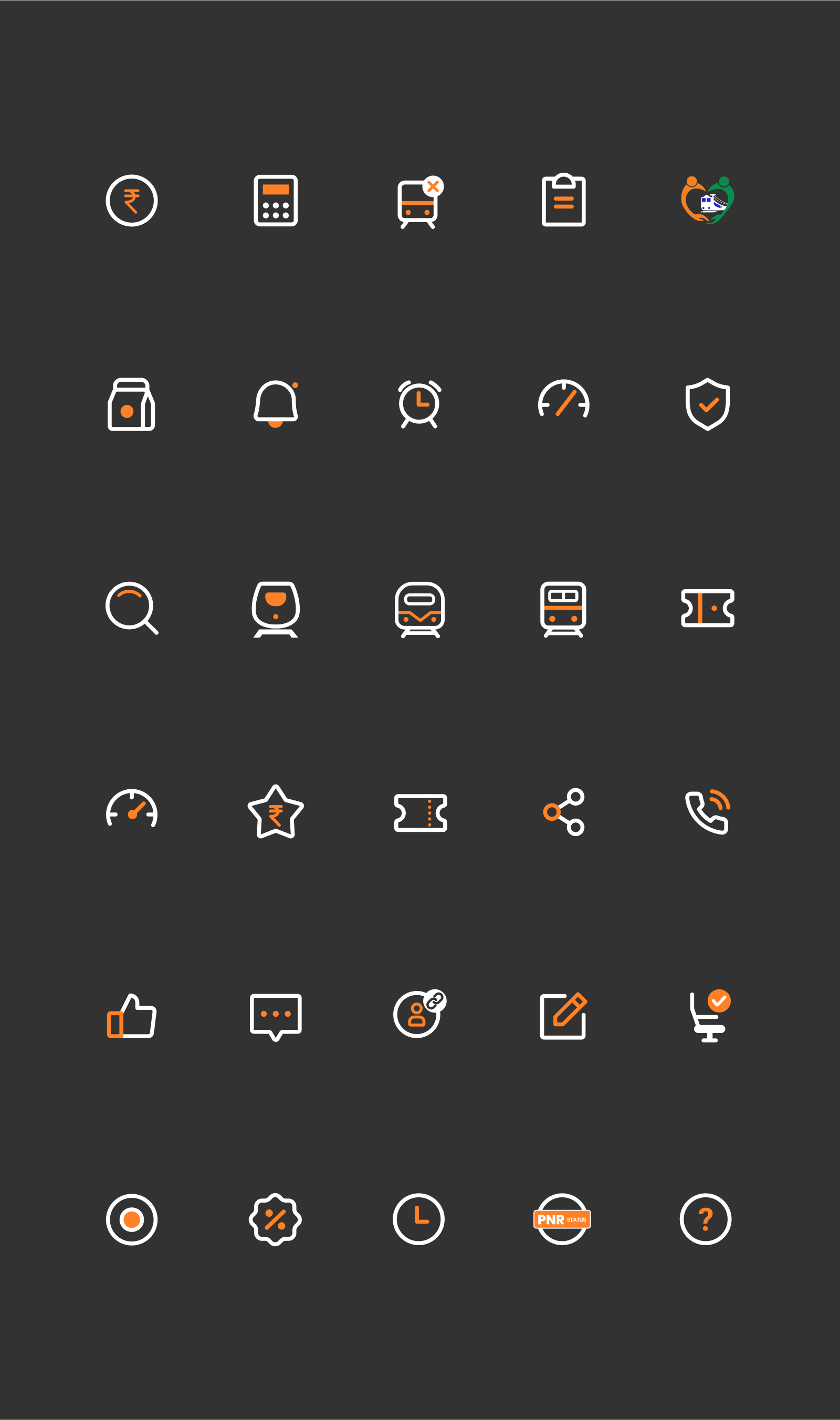 Icons Design for Trainman character dark icons illustration light ui