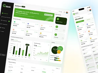 G12 Banking accounts banking banking app banking design branding dashboard design figma fintech graphic design investment ui uiux ux