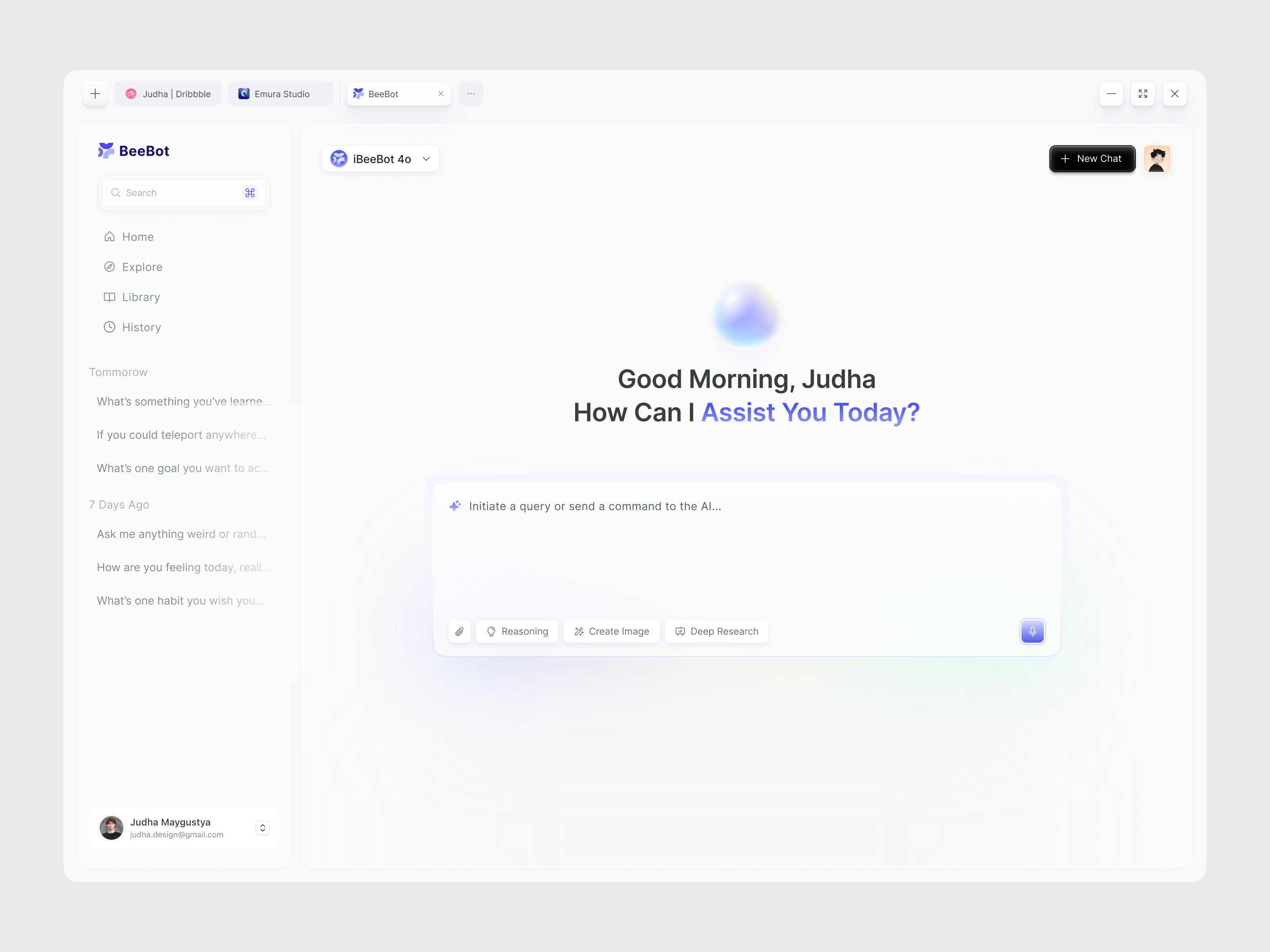Example of Dashboard UI Design