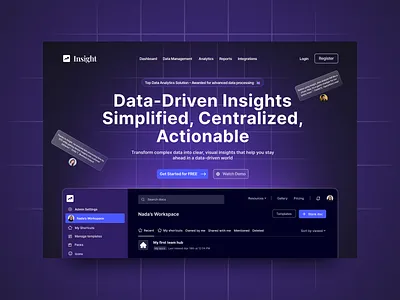 Insight - Data-Driven 2025 ai 2025 darkmode 2025 trend ai generator web ai trend ai web ai website dark mode darkmode darkmode trend data driven data driven web data manager design trend landing page darkmode light darkmode lighting darkmode ui design trend web darkmode