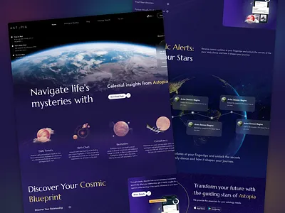 Astopia (Discover your Relationship) branding cosmic website design figma galaxy graphic design relationship star website ui uiux ux web design website design