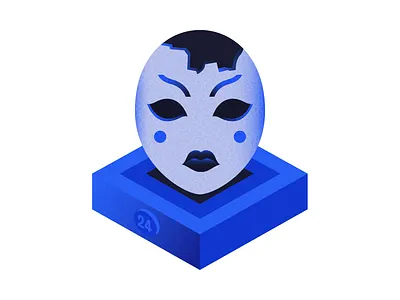 Metaphorical Illustration for Leela The Queen app app design app illustration blue branding design editorial illustration game design game illustration illustration illustrator mask minimal product illustration ui vector visual metaphor