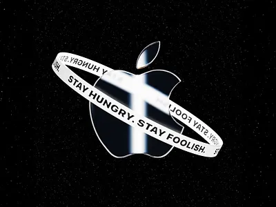 Stay Hungry. Stay Foolish. 3d 3d animation 3d logo 3d logomark animation apple application brand identity branding design graphic design illustration logo logo animation minimal motion graphics popular 3d product intro ui web design