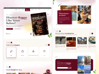 Rouen (Food & Restaurant Web Design) branding cafe cafe website delivery design figma food food app food design graphic design restaurant ui uiux ux website website design