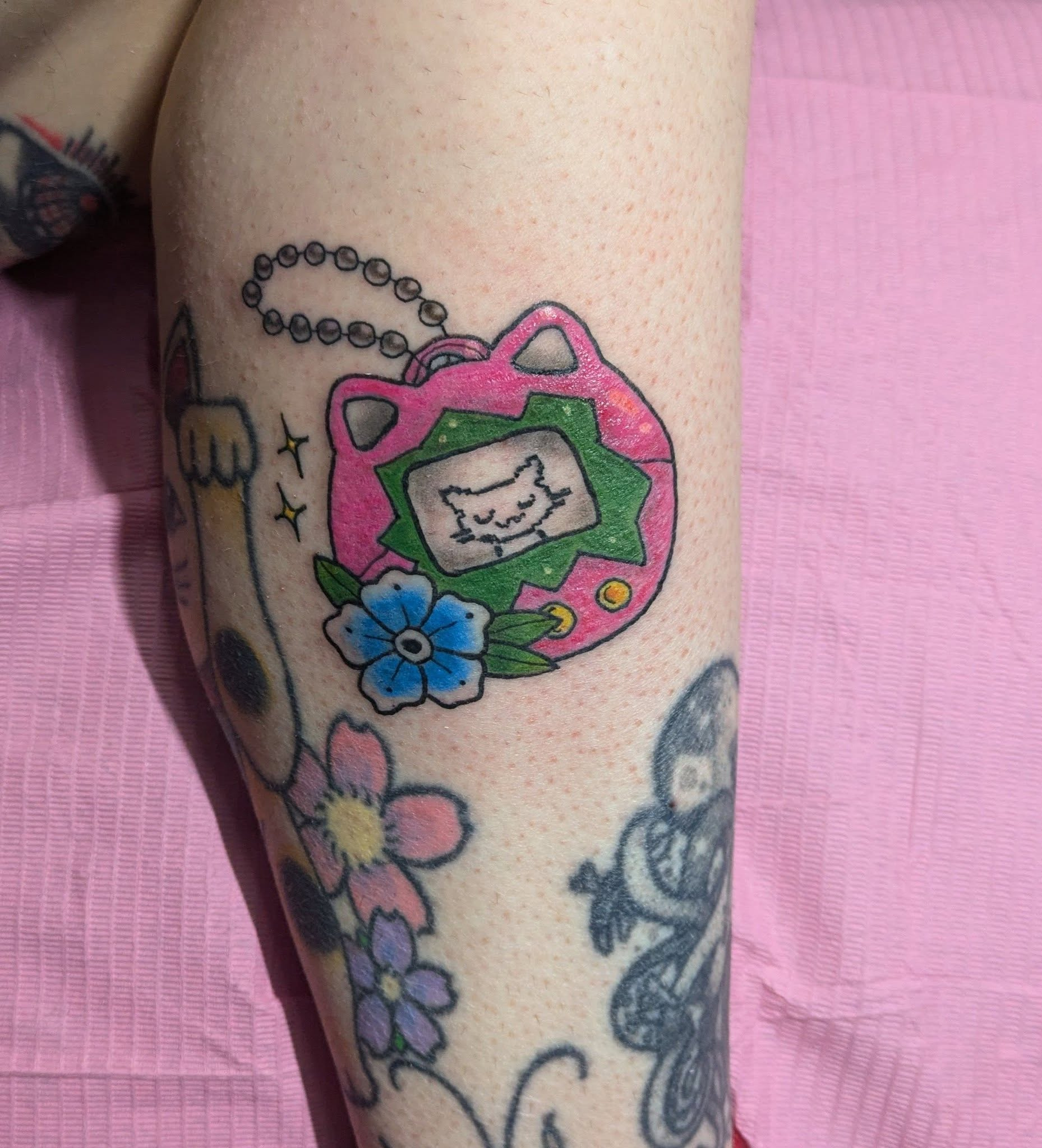 Cat tamagotchi. cat cattamagotchi tamagotchi tattoo tattooartist tattoos uktattoo wirral wirraltattoo