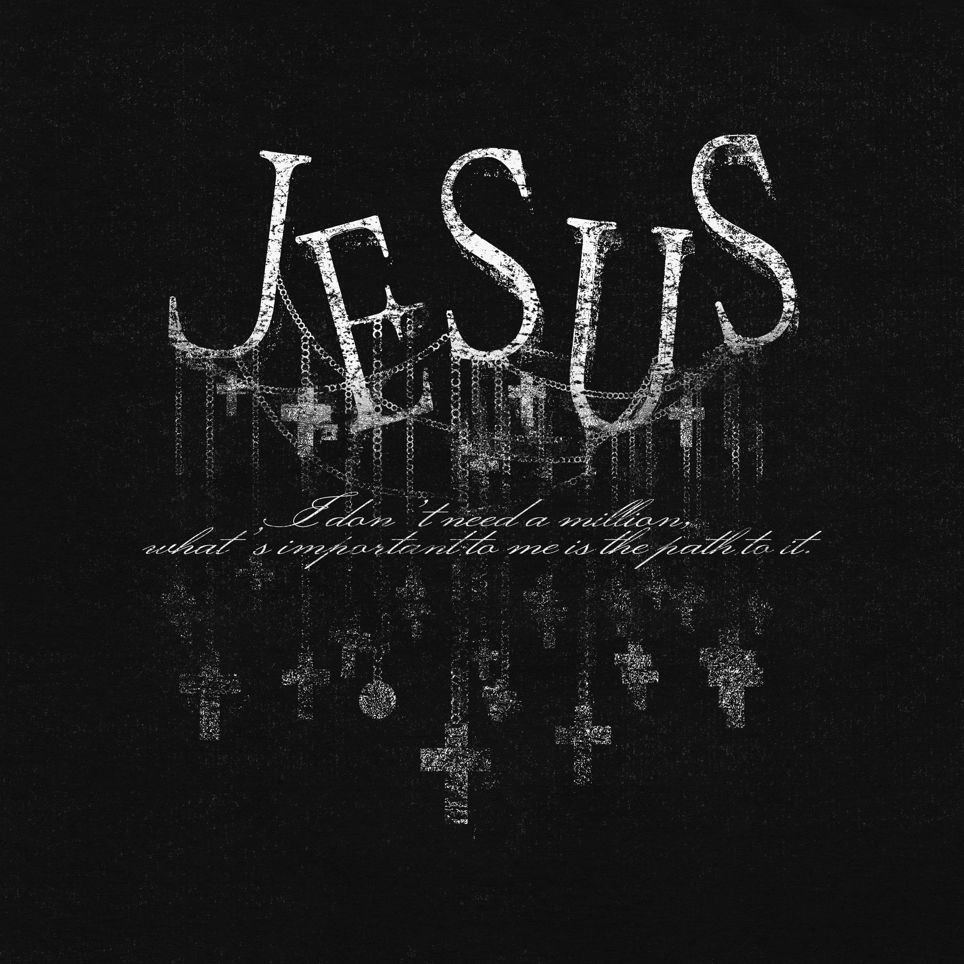 Grunge print "Jesus" with chains and cross, FOR SALE* archive branding chains cross design graphic design grunge illustration jesus opium print streetwear t shirt