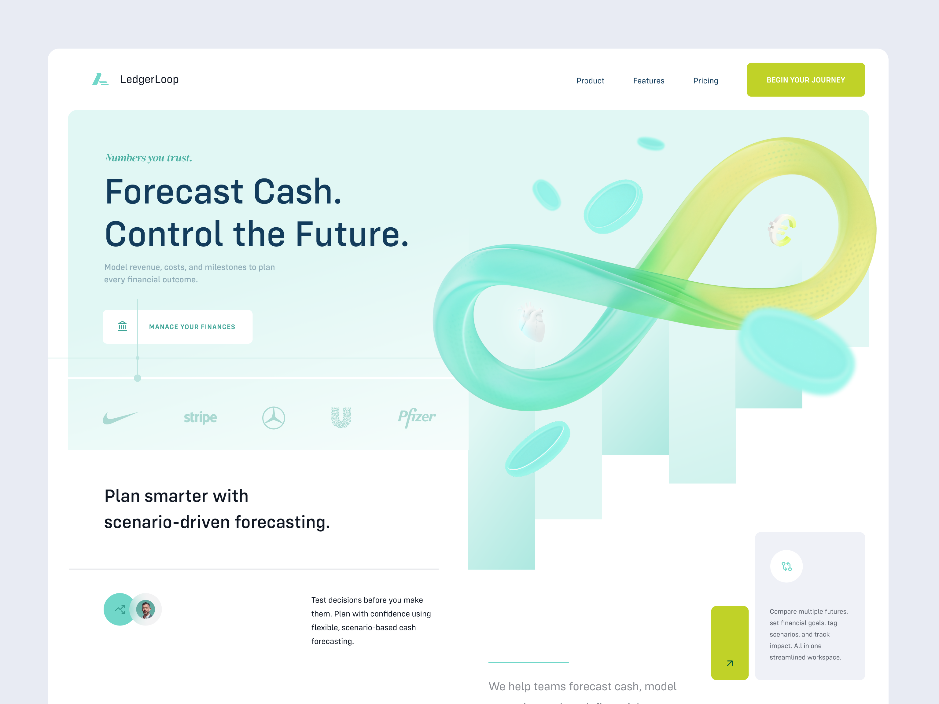 Financial Prognosis Landing Page design graphic design minimalism ui ux webdesign website
