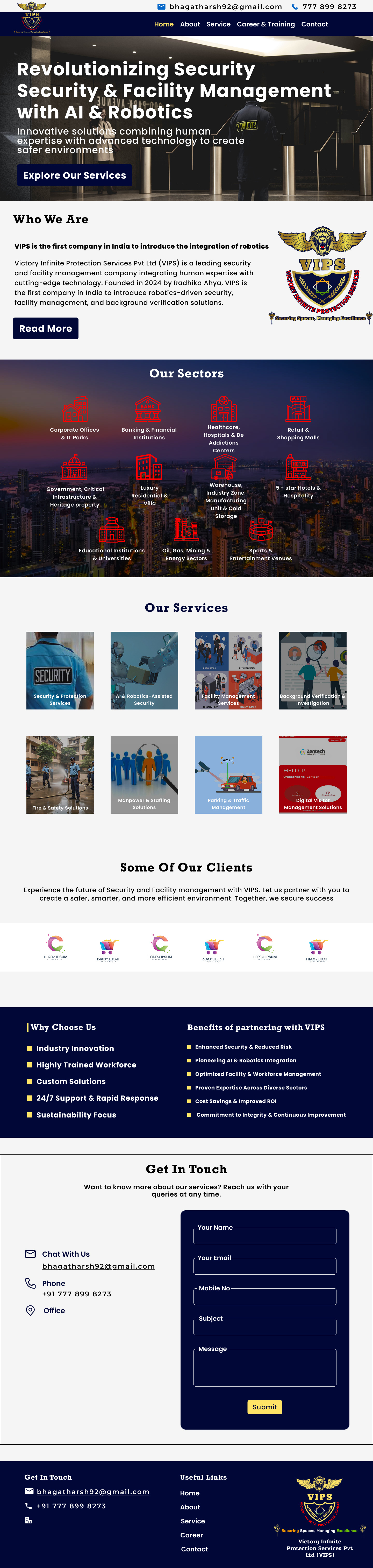 VIPS - Security Services logodesign securitytech uidesign uxdesign webdesign
