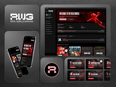 Real World Gaming Dashboard cards crypto dashboard design eth game mobile nft pre launch rwg stake staking token ui ux vesting web