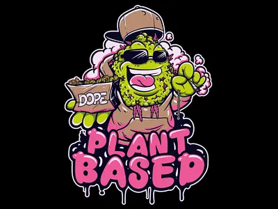 PLANT BASED - #artforsale art artwork cartoon clothing design illustration merch