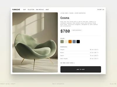Product detail for e-commerce store e commerce product detail e commerce store design e shop design online store online store design product detail design ui ui design web design website design