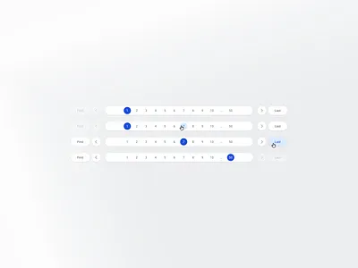 Pagination UI component componentdesign designinspiration hoverstate minimal numbers pagination productdesign ui uicomponent ux webdesign