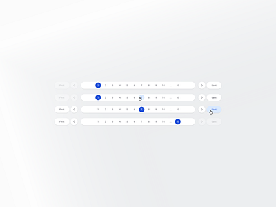 Pagination UI component componentdesign designinspiration hoverstate minimal numbers pagination productdesign ui uicomponent ux webdesign