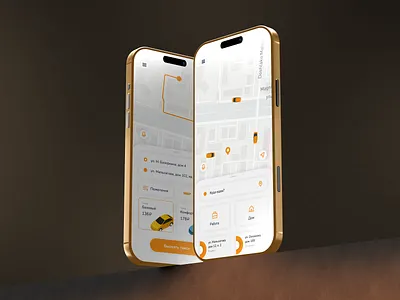 Tut Taxi Mobile App UI/UX Design app design mobile orange taxi