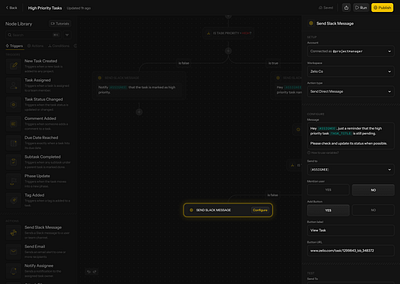 Workflow configurations automation dark mode dashboard design figma icons product design saas saas design ui ui design uiux ux ux design uxui web app web application web design workflow