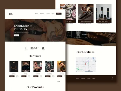 Barbershop website branding design graphic design illustration ui ux webs