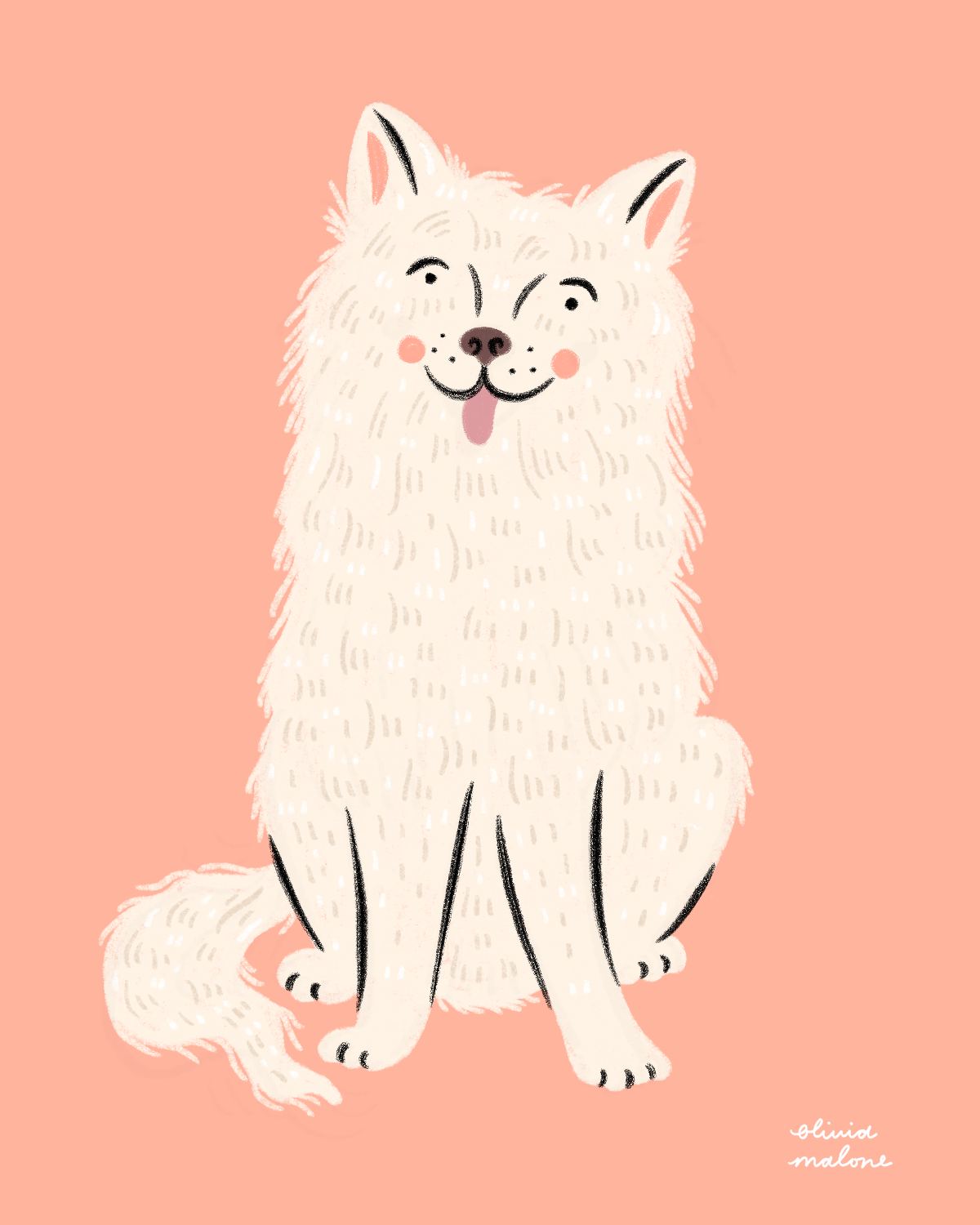 Pet Portrait animal best friend design dog fluffy hand drawn illustration illustrator pet portrait procreate texture vet