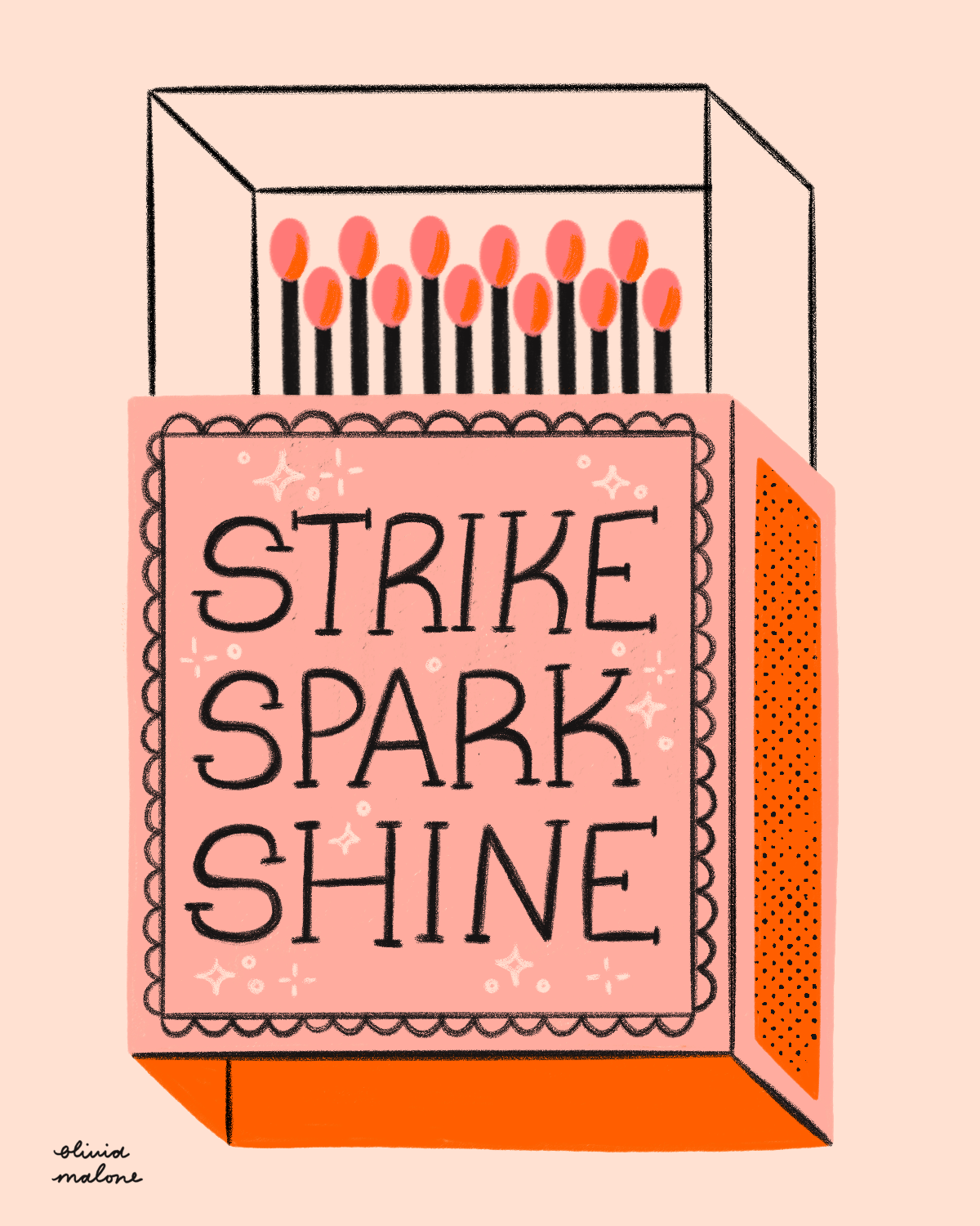 Matchbox design hand drawn hand lettered illustration illustrator lettering match matchbox procreate texture type words