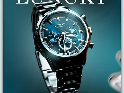 Luxury watch Poster Design adobe adobephotoshop branding graphic design luxury luxuryposter luxurywacthposter luxurywatch luxurywatchposterdesign watch