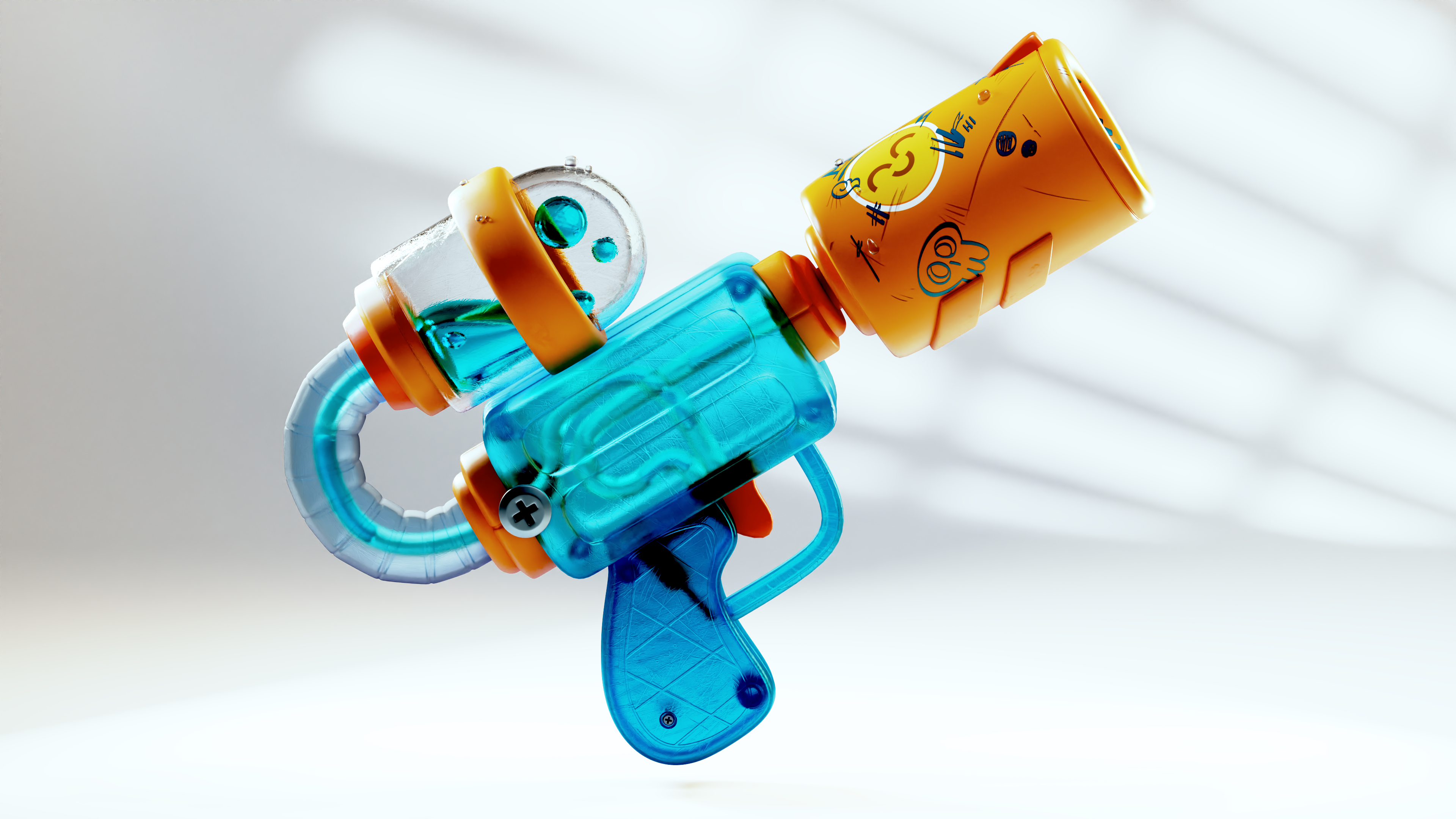 WatherGun 3d animation blender fun graphic design illustration sculpt substance toys