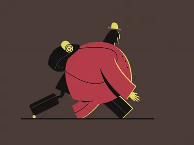 Character Walk Cycle animated animation character cycle fat gif journey motion motion design motion graphics run tired tourist walk walk cycle