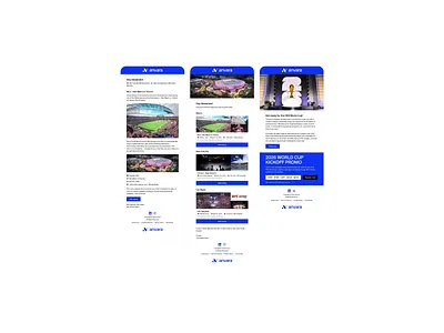 Newsletter designs. design electric blue events mailing newsletter startup ui ux