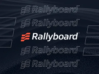 Rallyboard Branding agencies brand identity branding business admin flag freelancers graphic design logo logo design mark project management r red symbol