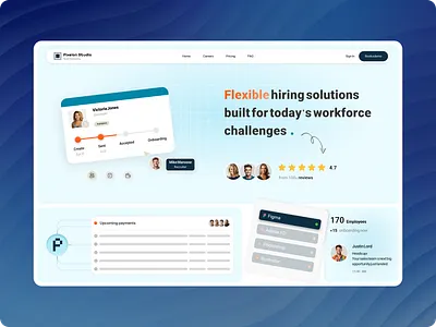 Hero section for a hiring platform herosection hiringherosection hiringplatform uidesign uiuxdesign webdesign