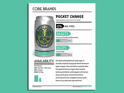 Craft Beer Sales Sheet graphic design layout