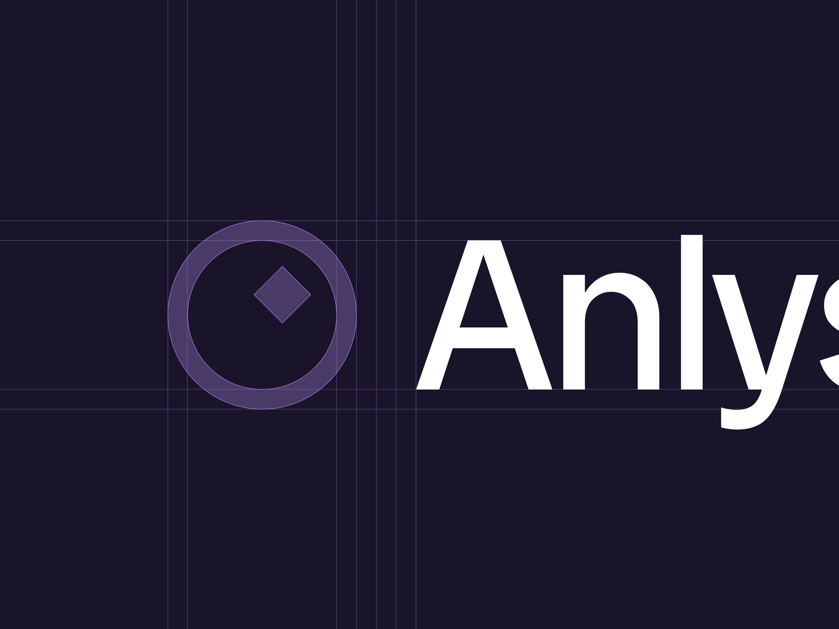 A closer look at the Anlyst logo ai branding geometric logo minimalist purple