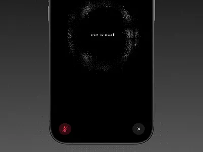 Ai chat - Voice mode agent ai artificial intelligence blockchain chat crypto dark ui enterprise gpt ios mobile mode openai perplexity prototype speaking super ai ui voice web3