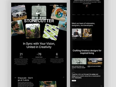 Stone Cutter - Webflow animation dark theme website digital marketing header design hero section design illustrations landing page responsive responsive website ui ui ux web design webflow webflow design webflow website webflow wesite design website design website development