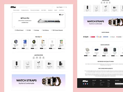 MOON Gadget - Landing Page ecommerce website mobile website ui ux web design web template website website ui ux