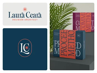 Laura Ceara—Branding branding ligature logo luxury minimalist navy orange serif star