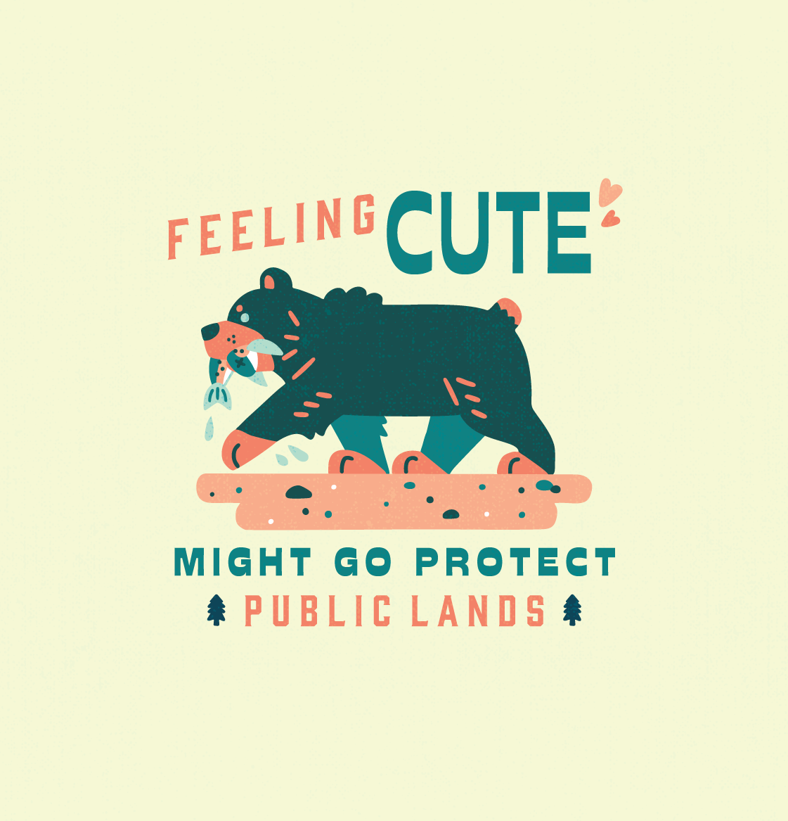 Feeling Cute Bear bear black bear cartoon conservation environment fishing graphic design illustration montana national parks nature organic outdoors public lands texture vector wildlife