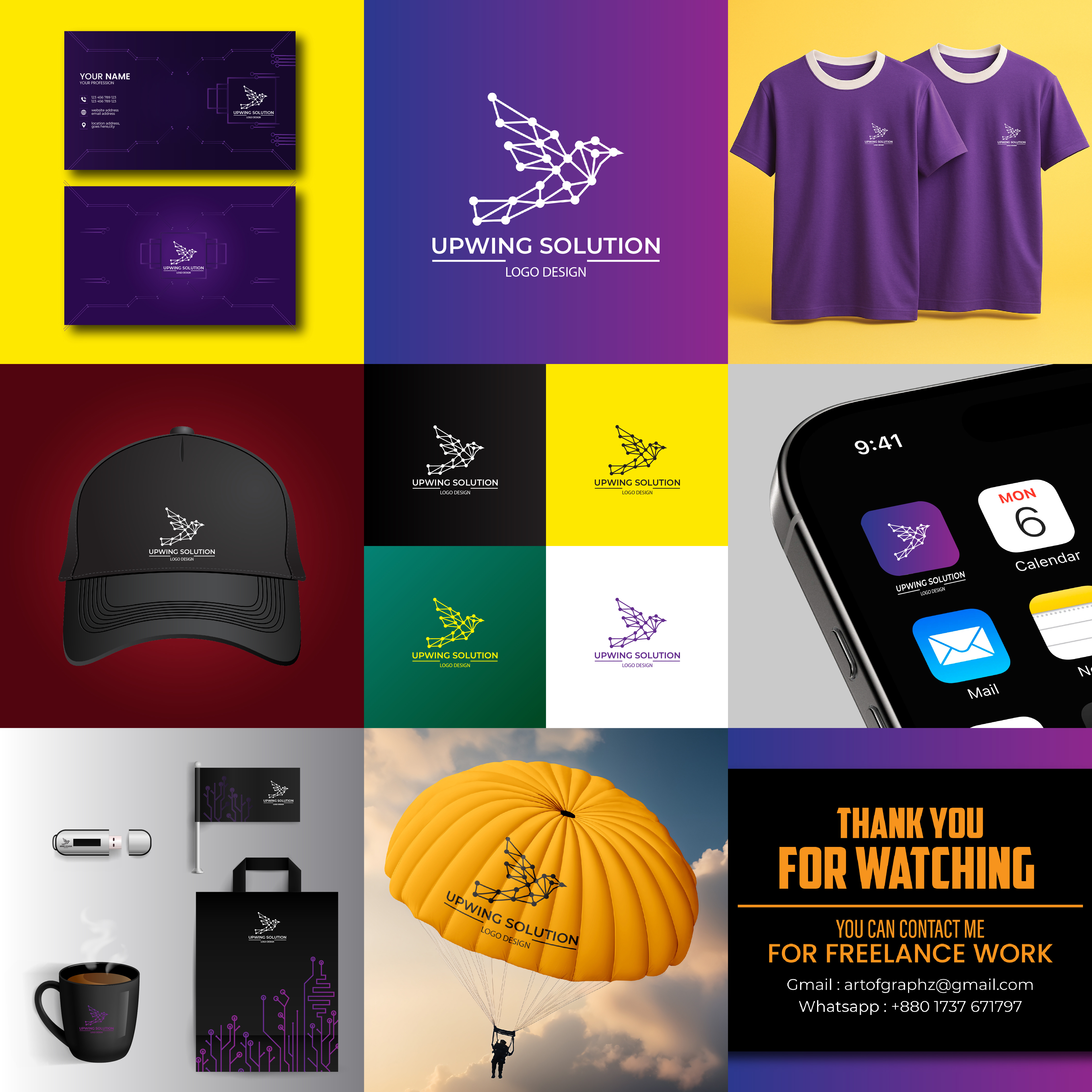 Upwing Solution Brand Style Logo Design. abstract logo ads app brand style guide branding business business card digital flyer graphic design logo logo design marketing merchandisebranding minimal logo modern logo seamless seamless branding tech tech logo