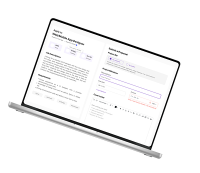 Usetal: Messaging/Proposal submission section. design ui ux