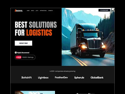 Logistics Website Design userinterface.