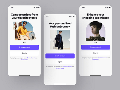 Mobile app ui