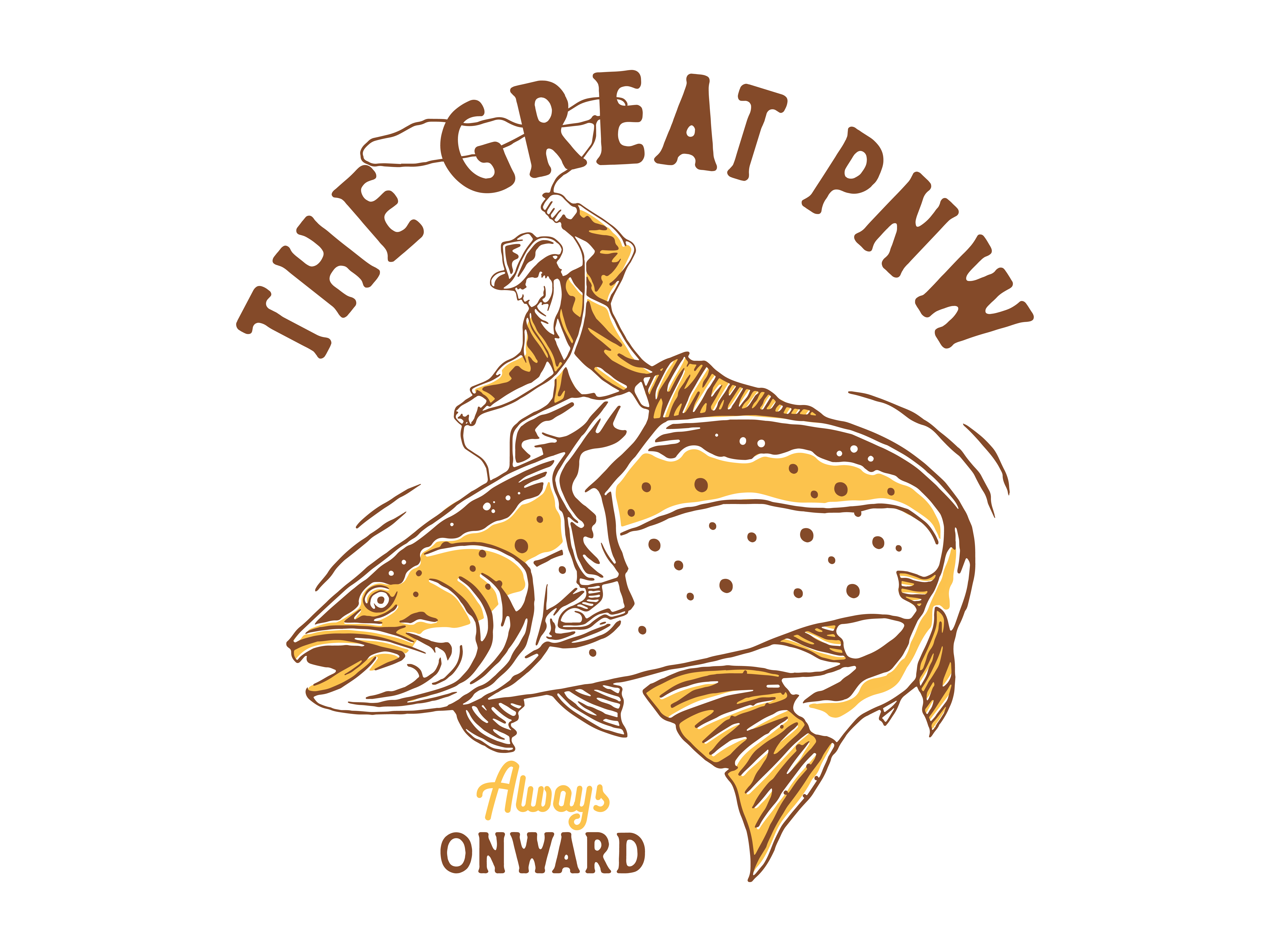 Example of Outdoor Fishing Design Illustration 