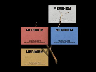 Meridiem Business card branding business card design graphic design logo symbol