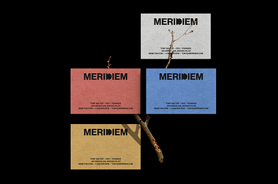 Meridiem Business card branding business card design graphic design logo symbol