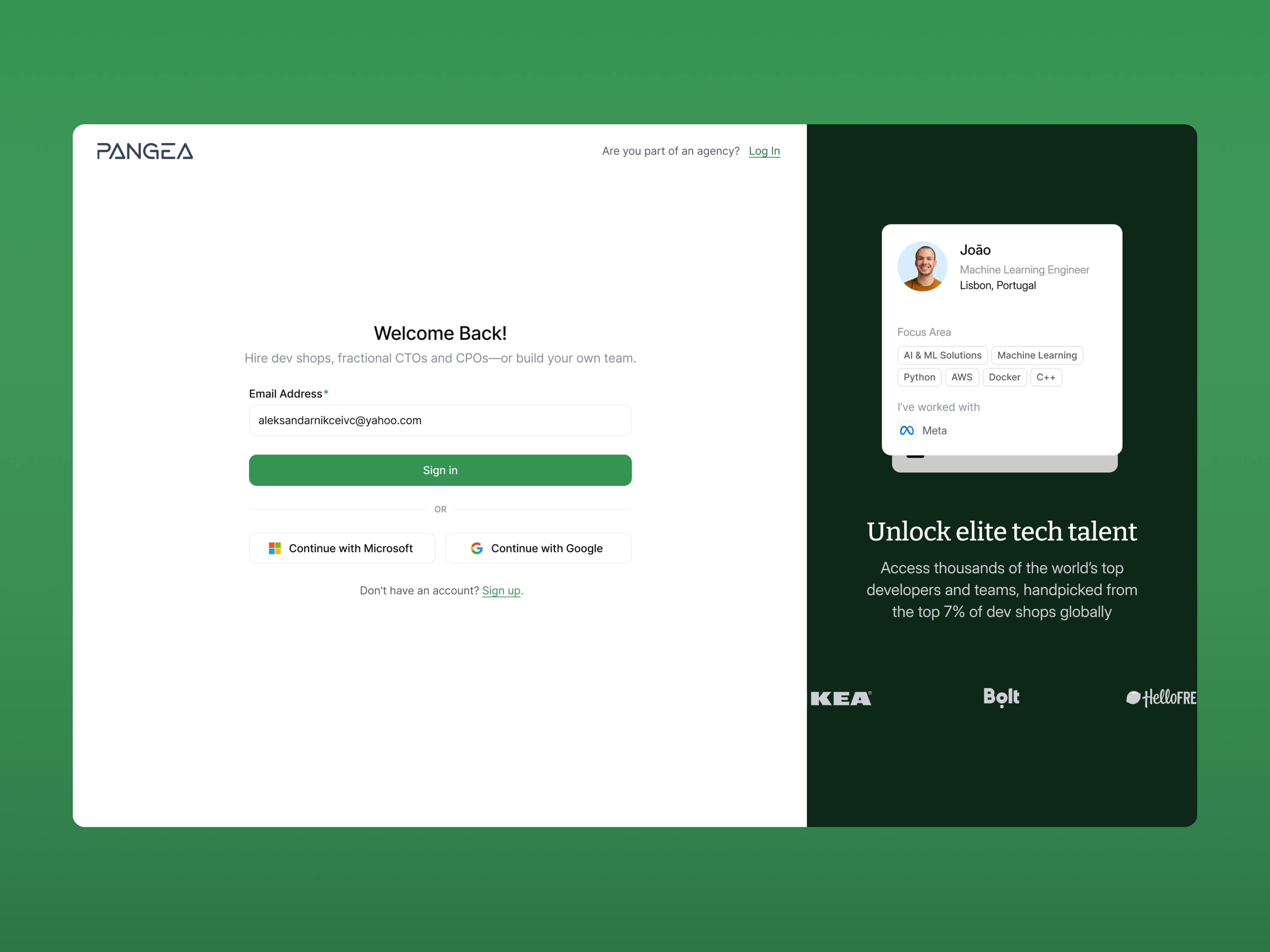 Sign In & Sign up page for agency marketplace agency design figma form graphic design login minimal register sign signin signup simple split ui web