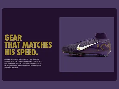 Editorial concepts for Kylian Mbappé + Nike collaboration. concept editorial graphic design nike ui webdesign