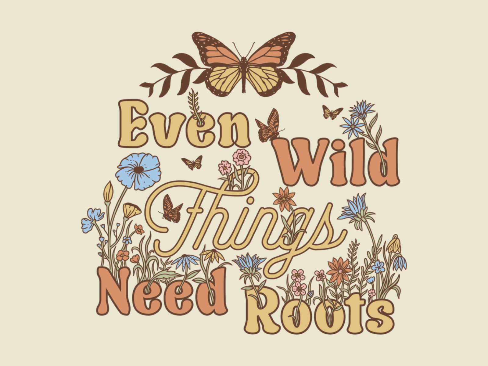 Unused Design | Wild Flower appare apparel branding clothing design floral flower graphic design illustration illustrator logo merchendise retrodesign tshirtdesign typography vector vintage vintagedesign vintagelogo wildflower