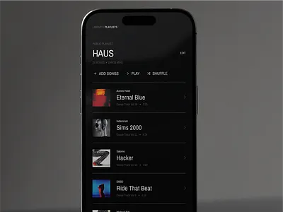 House Music App Concept dailyui design editorial housemusic minimalist minimalui mobile music music app music player musicapp playlist playlistdesign product product design productdesign ui uiconcept ux